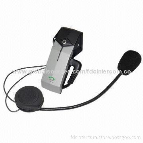 Silver and Black Case Bluetooth Intercom for Motorcycles with Natural Sound, One Year Warranty